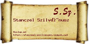 Stanczel Szilvánusz névjegykártya